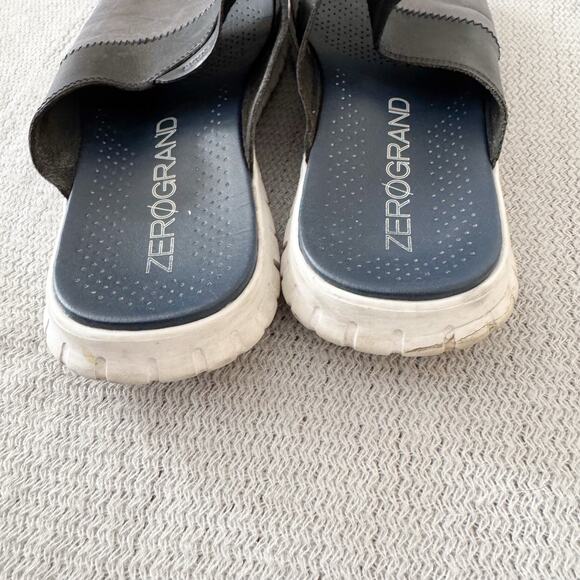 Cole Haan Black + Blue Colorblock Zero Grand Slide On Sandals - Men's 12 - Picture 3 of 8